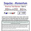 Educational image showing physics formulas and concepts related to impulse and momentum, including mass, velocity, and pressure, for homeschooling resources.
