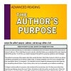 original-13846983-1.jpg Book cover titled 'The Author's Purpose' with yellow and purple design for advanced reading skills.