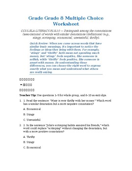 original-14091825-1.jpg Homeschool Resource Co. educational worksheet for grade 8 with multiple-choice questions on CSS and HTML.