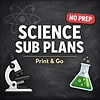 original-15109337-1.jpg Science sub plans printable and ready to go for homeschooling, featuring a microscope and a laboratory flask on a chalkboard background.