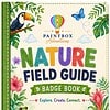 Nature Field Guide Cover Colorful nature field guide cover featuring a toucan, frog, butterfly, and tropical plants with the text Nature Field Guide and Badge Book for explorers.