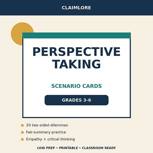 perspective-cover Perspective Taking Scenario Cards | Grades 3-6 | ClaimLore