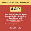 scrubready-nursing-a-p-ii-blood-type-compatibility-and-transfusion-reaction-cas.jpg Educational resource cover page for 11th grade to adult blood type compatibility practice questions by ScrubReady.