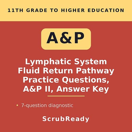 Homeschool Resource Co. educational worksheet on lymphatic system fluid return pathway for 11th grade students.