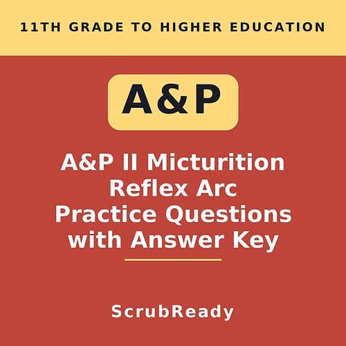 scrubready-nursing-a-p-ii-micturition-reflex-arc-sequencing-practice-with-answe.jpg Cover image for A&P II Micturition Reflex Arc practice questions with answer key, suitable for 11th grade to higher education students.