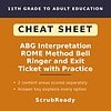scrubready-nursing-acid-base-interpretation-quick-sheet-the-rome-method-with-pr.jpg Homeschool Resource Co. cheat sheet for 11th grade to adult education on ABG interpretation, ROME method, bell ringer, exit ticket, and practice.