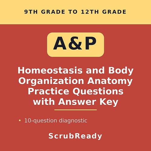 scrubready-nursing-homeostasis-and-body-organization-anatomy-and-physiology-pra.jpg Educational resource for 9th to 12th grade students on homeostasis and body organization with practice questions and answer key.