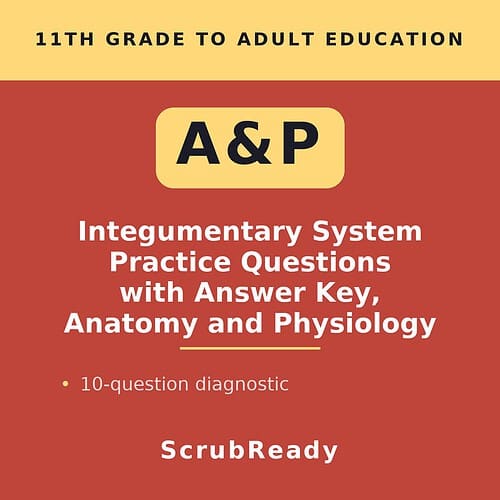 scrubready-nursing-integumentary-system-anatomy-and-physiology-practice-questio.jpg Homeschool Resource Co. offers 11th grade to adult education practice questions on anatomy and physiology with answer key.