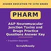 scrubready-nursing-neuromuscular-junction-pharmacology-case-scenarios-for-a-p-i.jpg Cover image for pharmacology study guide on neuromuscular junction toxins and drugs practice questions.
