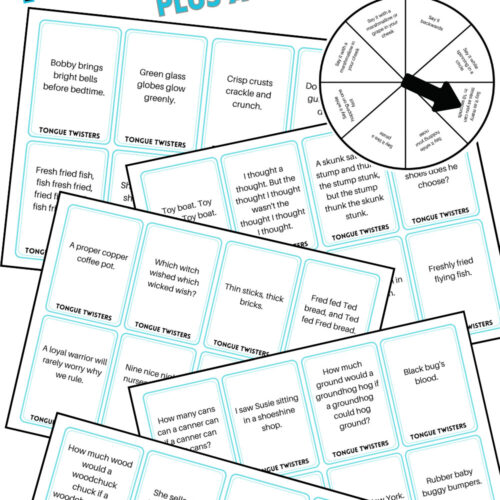tongue twisters game Tongue Twisters for Kids- Printable Game