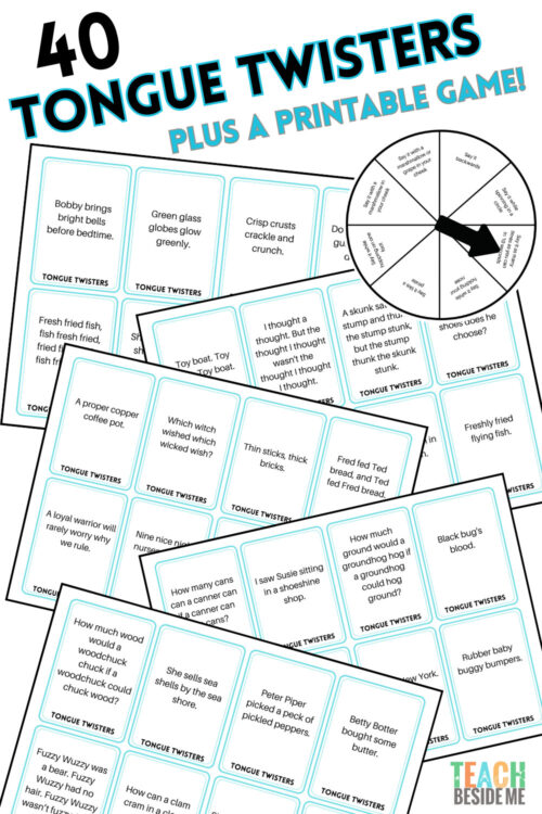 tongue twisters game Tongue Twisters for Kids- Printable Game